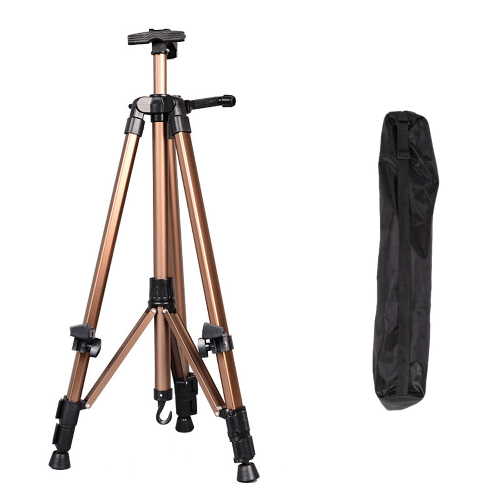 Caballete de metal ajustable para artistas, soporte de pintura artística con bolsa de almacenamiento, perfecto para dibujar y presentar, suministros de arte ligeros y portátiles