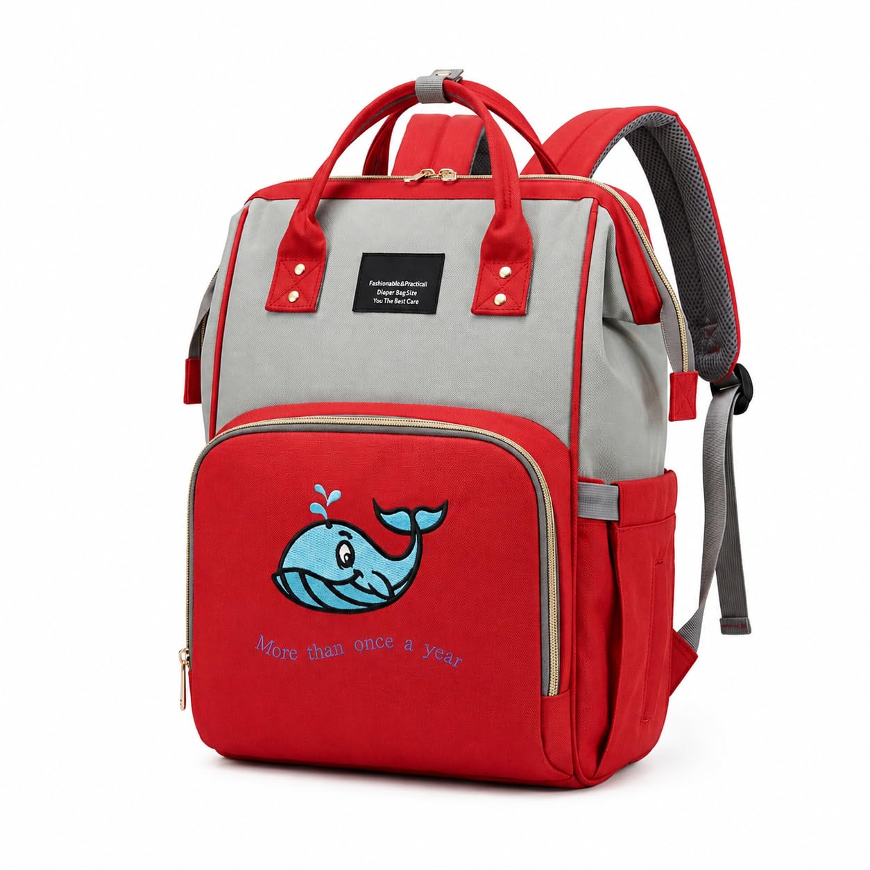 Diaper Bag Backpack for Mothers | Waterproof Baby Travel & Maternity Bag | Insulated Bottle Pockets | Hidden Mobile Pocket | Large Capacity Multi-Compartment Baby Care Backpack-image-41