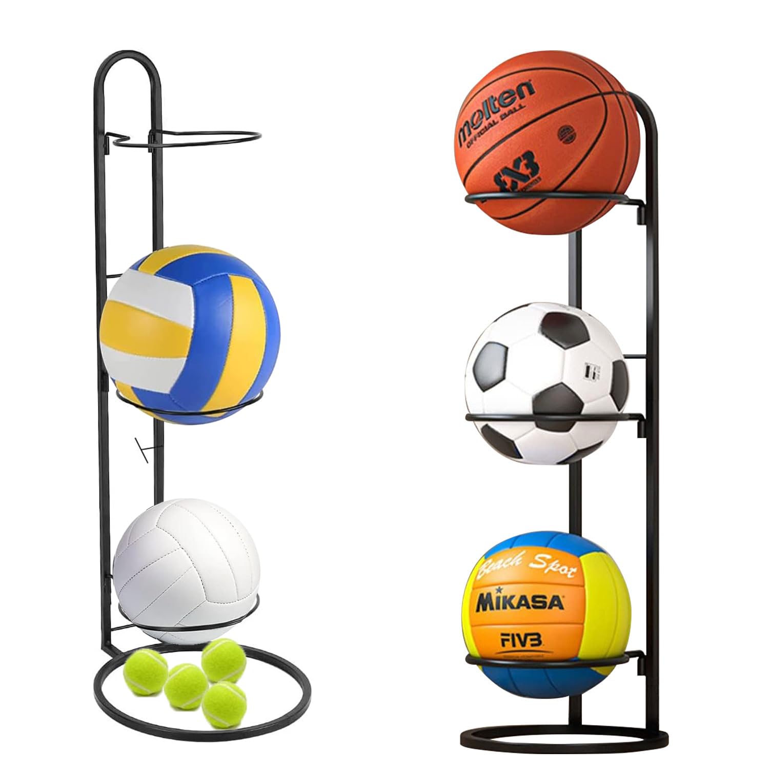Wildhorse 3 Tiers Ball Rack Children Basketball Storage Rack For
