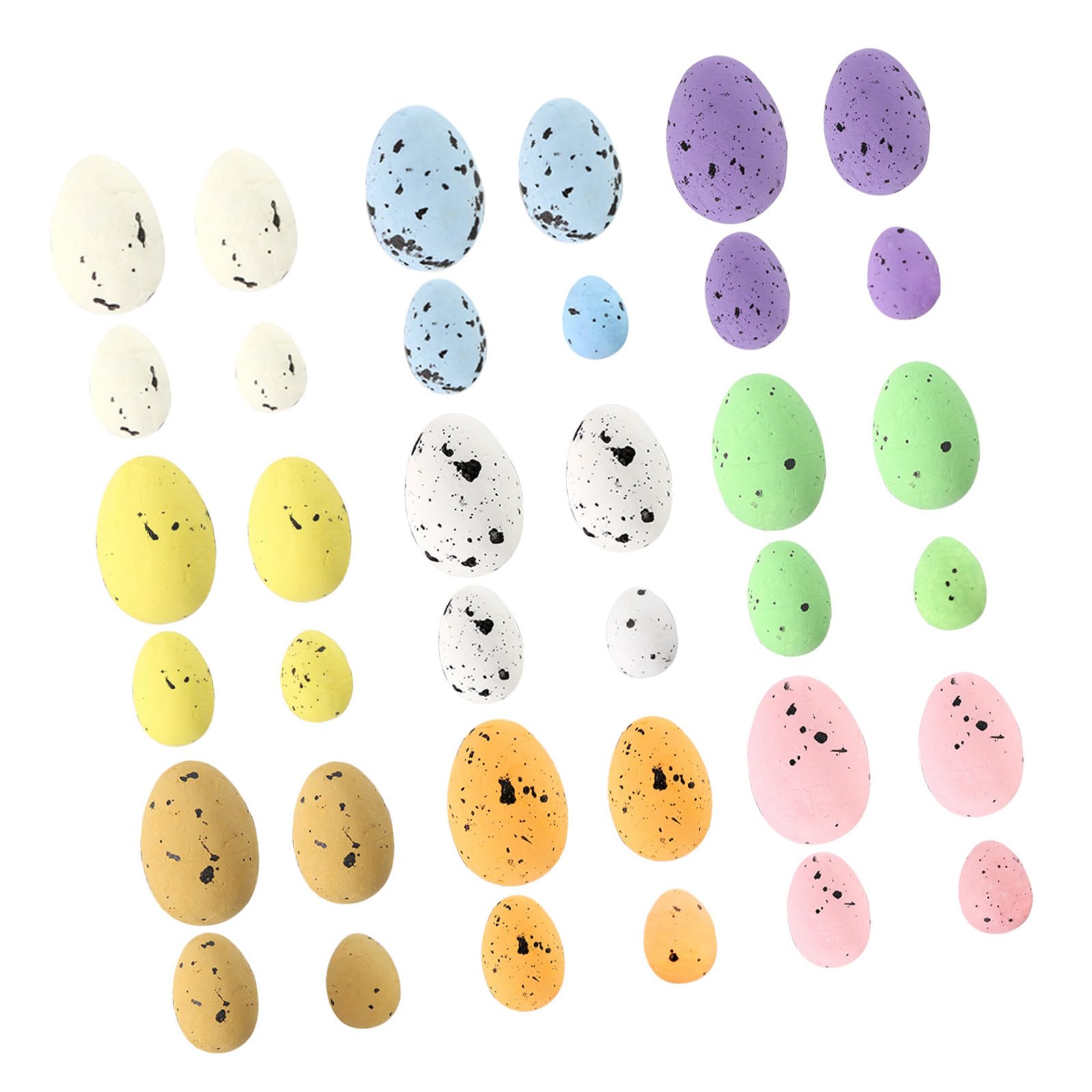 Elnwnnkc 200Pcs Easter Eggs Decoration Assorted Size Shatterproof Colorful Foam Eggs for Basket Filler Birthday Easter Decoration Foam Decorative Shatterproof Wrapping Centerpieces Decor