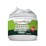 Hempvana 5% Lidocaine Relief Cream, Maximum Strength, AS-SEEN-ON-TV, Strong Cream, Numbs Irritated Nerves for Fast Anorectal Relief, Non-Greasy, Targeted Long-Lasting Relief. Enriched with Hemp, 3 Oz