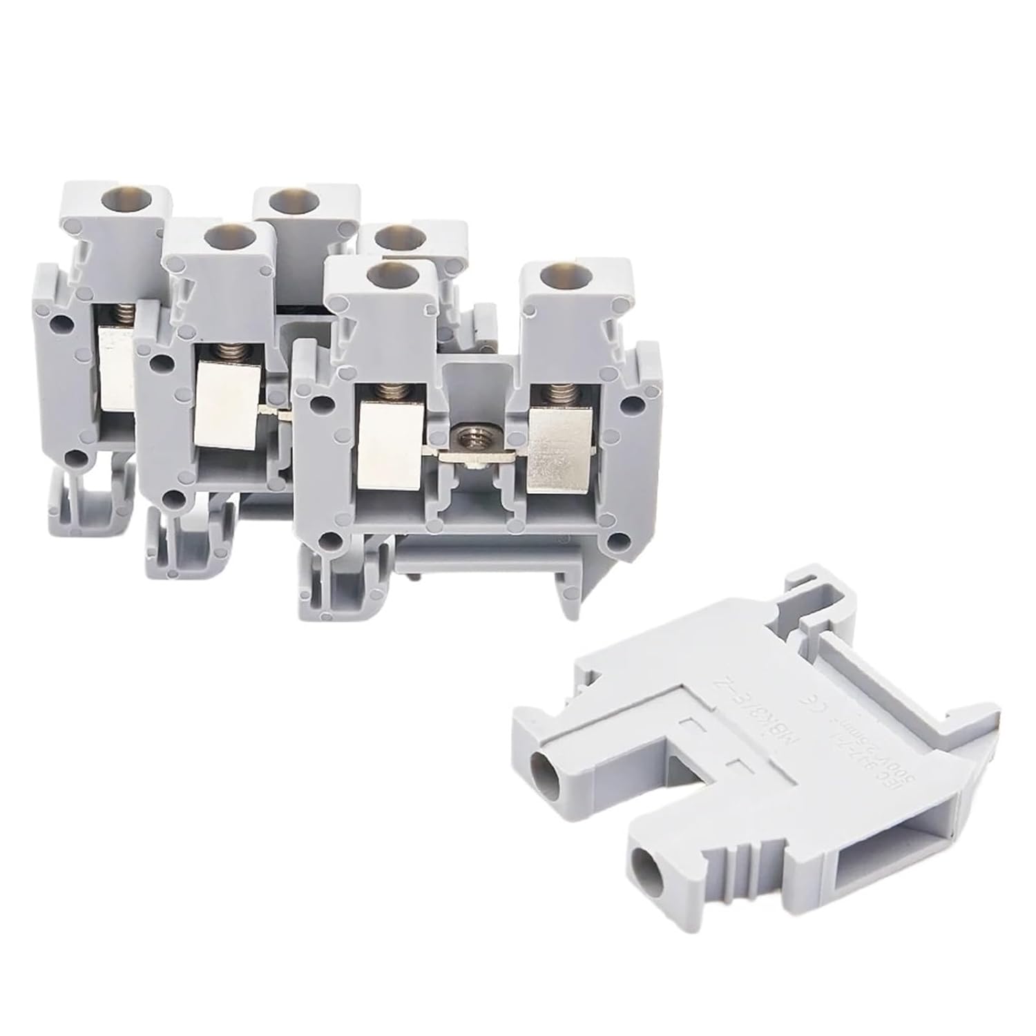10Pcs MBK3/E-Z MBK5/E-Z Mini Terminal Block On Din Rail Feed-Through Screw Electrical Wire Connector 2.5mm2 Cable Conductor(MBK3-10pcs)