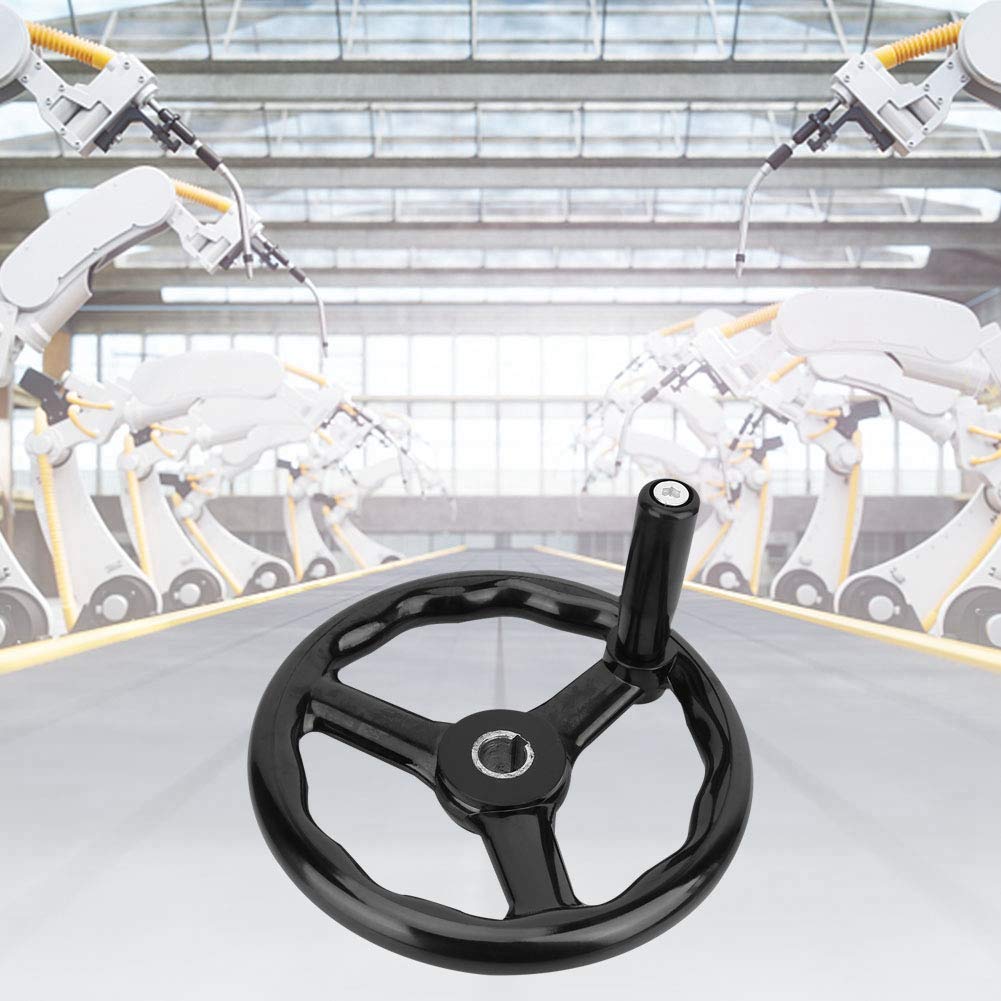 Volantino Tornio A 3 Razze Nero - 200x18mm, Antiscivolo, In Bachelite, Per Macchine Utensili - Foto 8