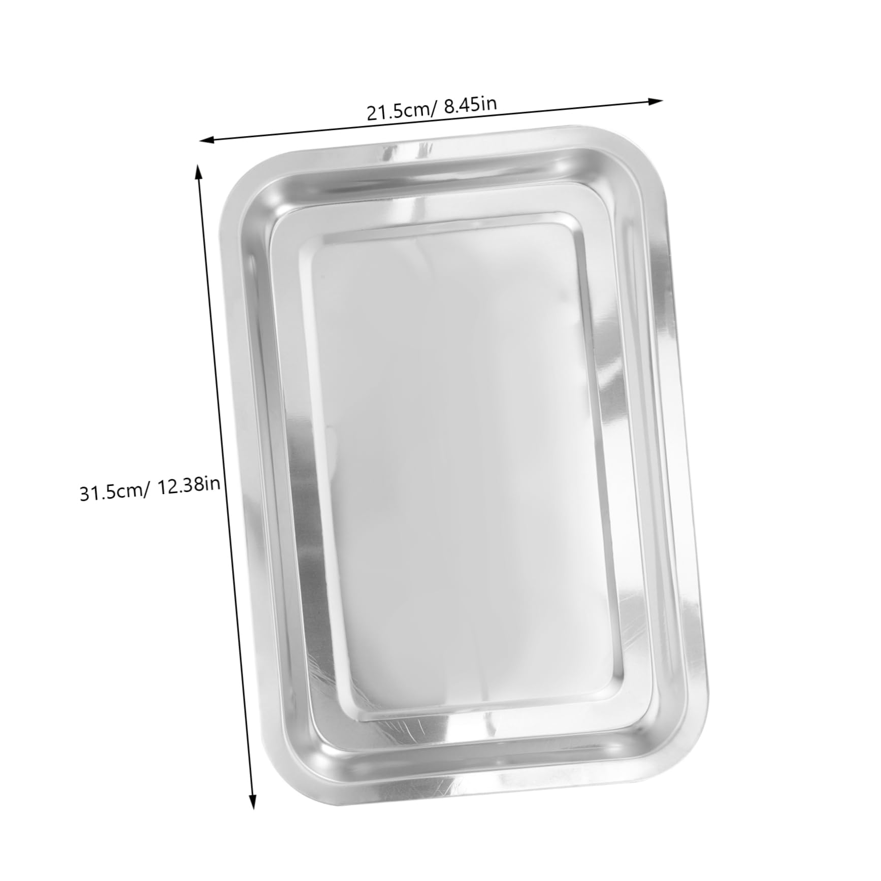 HOLIDYOYO Super Mirror Finish Stainless Steel Food Plate Large Food Tray Oven Pan Tray Baking Sheet Steel Grill