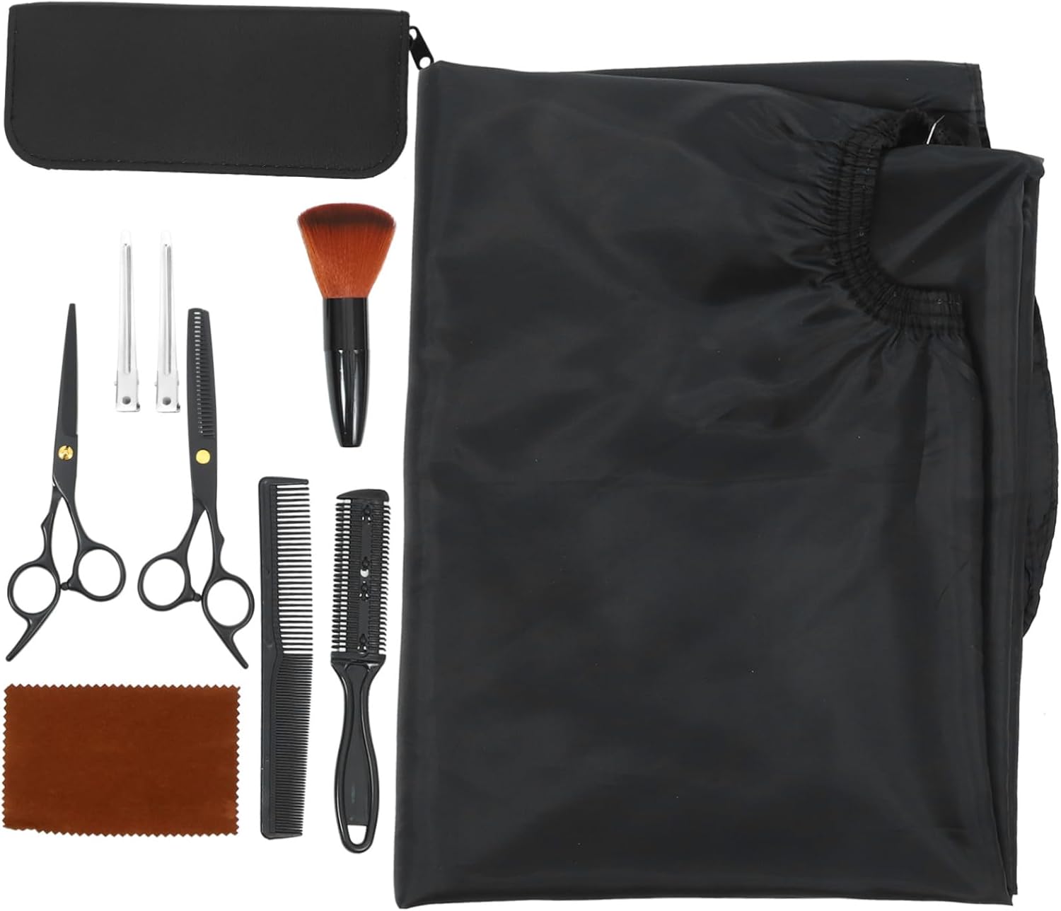 1set Professional Hair Cutting Scissors Kit Hair Styling Tools Combs and Cape for Home and Salon Use Ergonomic Design Smooth Cutting