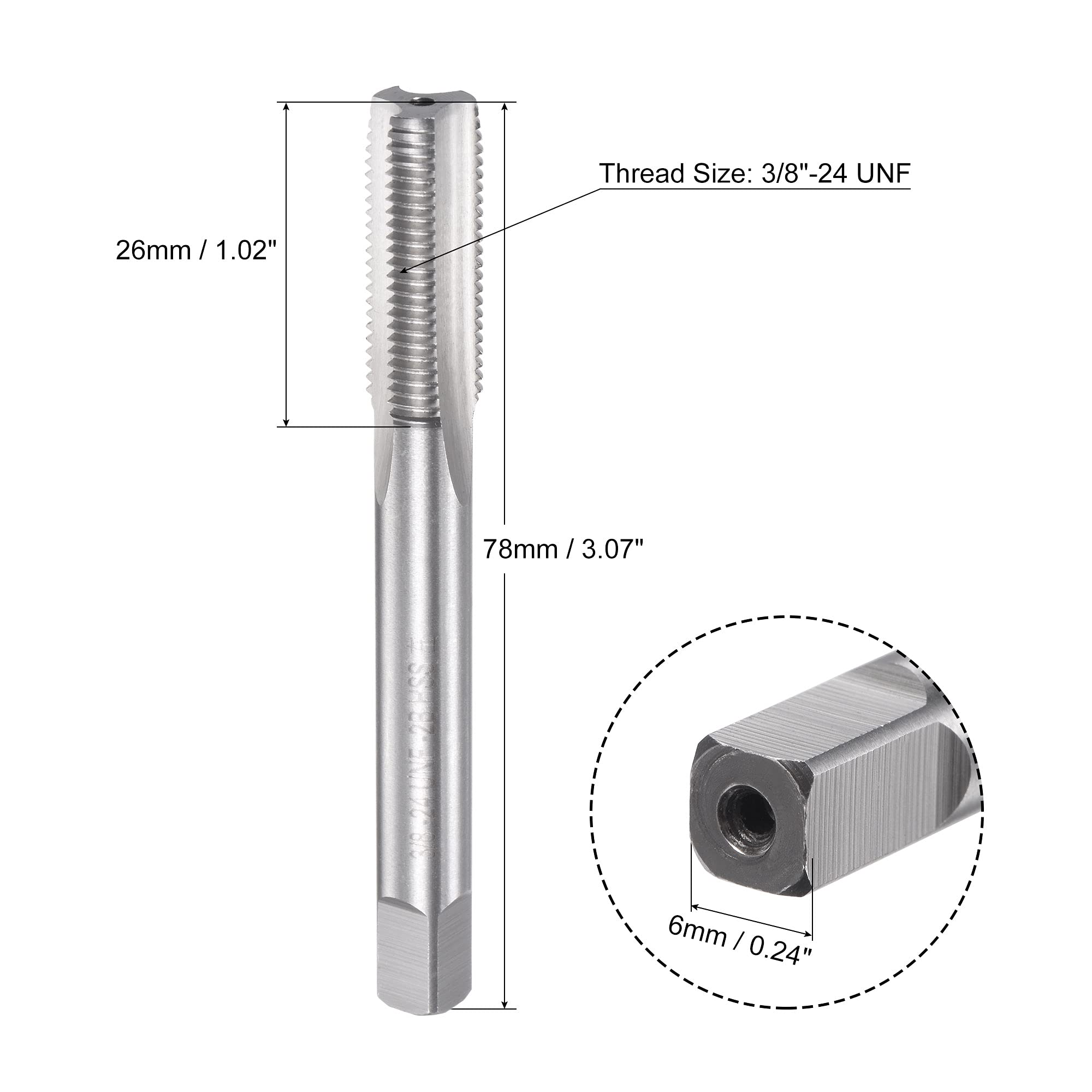 Thread Milling Tap - 3/8"-24 UNF HSS -2