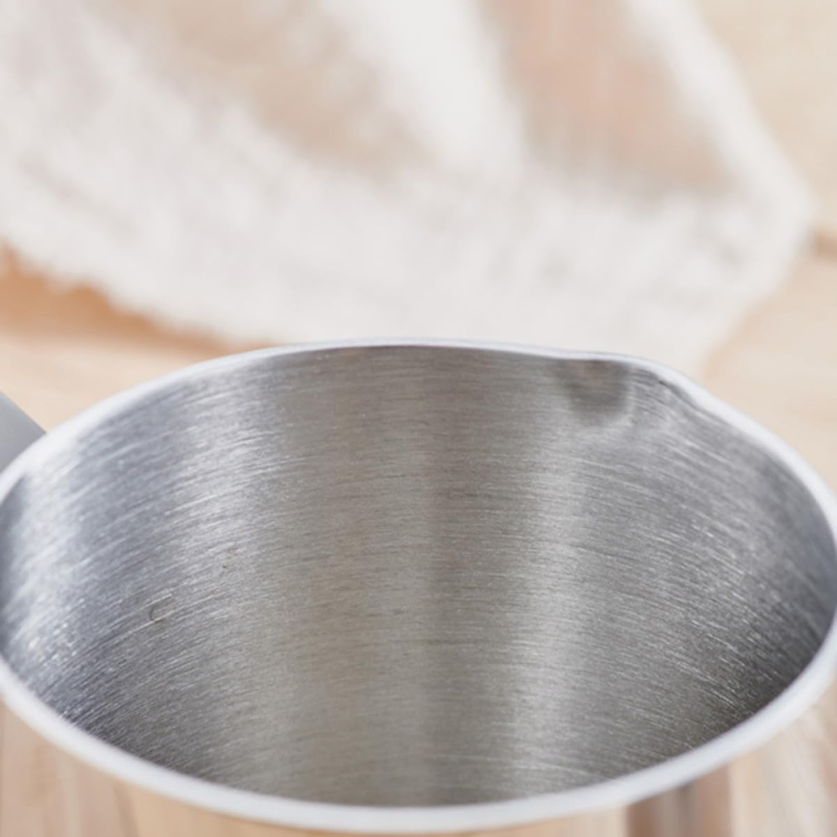 SOLUSTRE Hervidor de Acero Inoxidable 304 para Derretir Mantequilla y Calentar Leche 370 Ml con Boquilla Estrecha para Café y Salsa en Cocina Doméstica