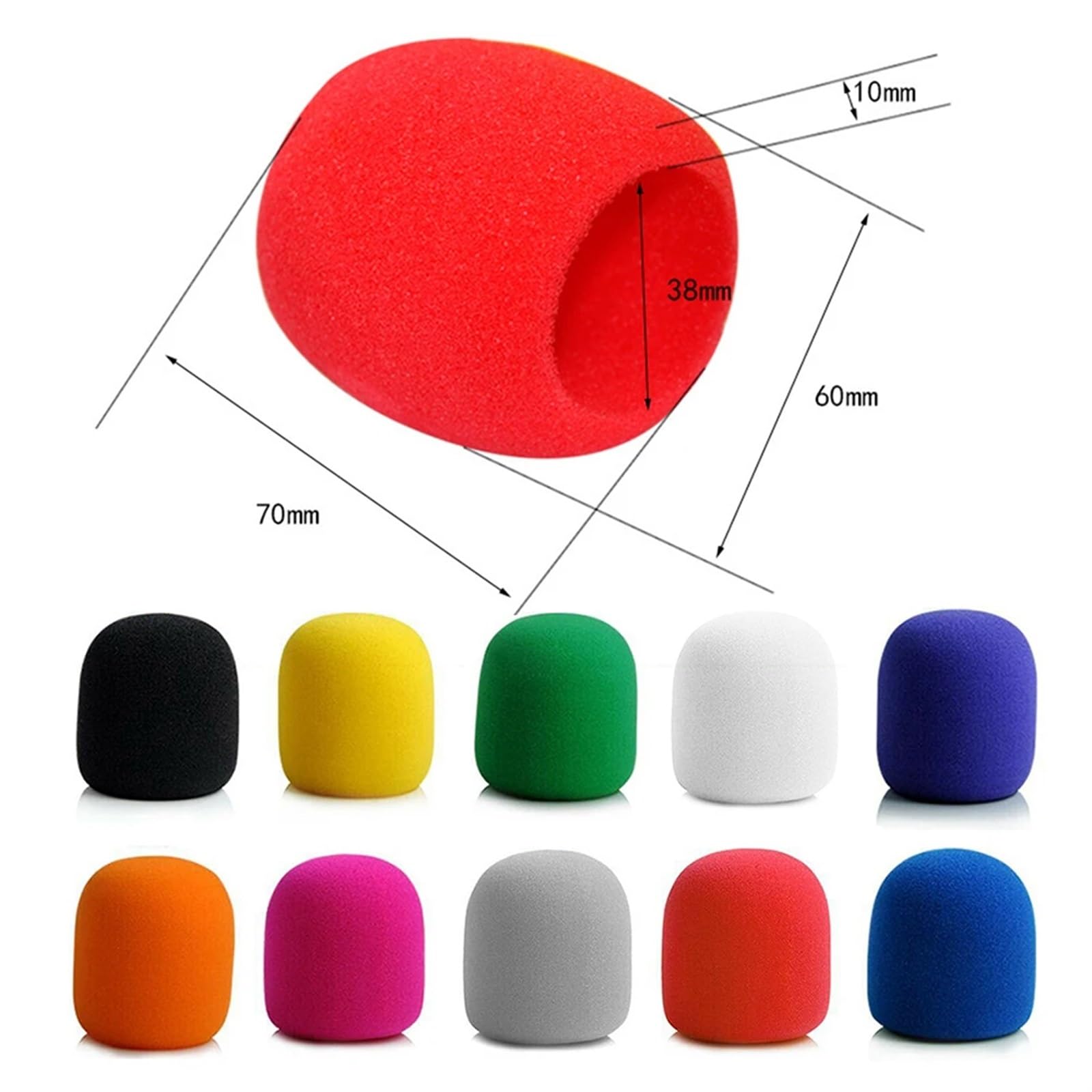 Aliexpress Lot De 6 Coques En Mousse épaisse Rose Pour Microphone Portable Et Pare Brise Filtre En Mousse Pour Ktv Broadcasting Mousse Pour Microphone