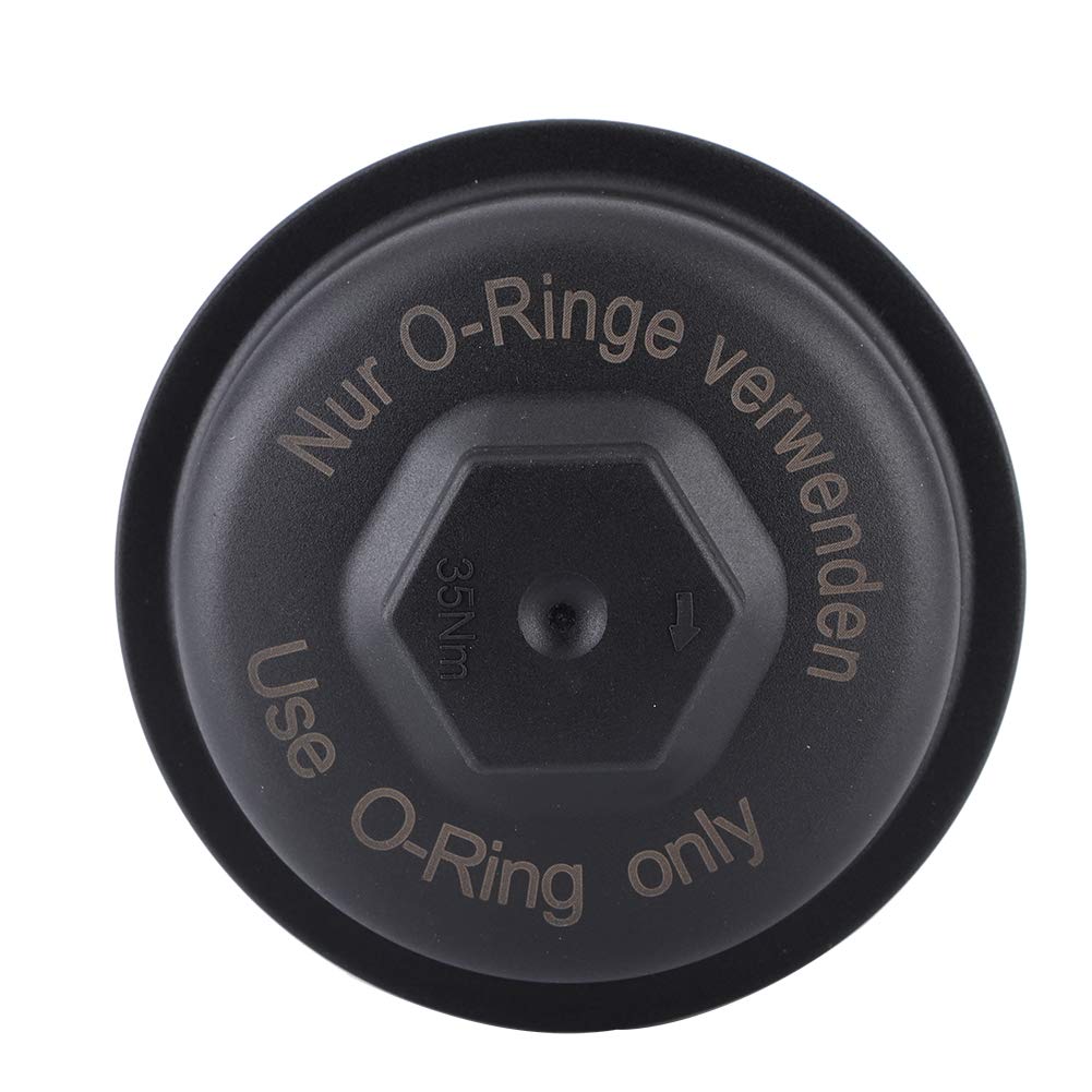 Cubierta de la tapa de la carcasa del filtro de aceite del motor Reemplazo directo OEM 057115433A Plástico ABS duradero Negro a temperaturas extremas debajo del capó para Phaeton