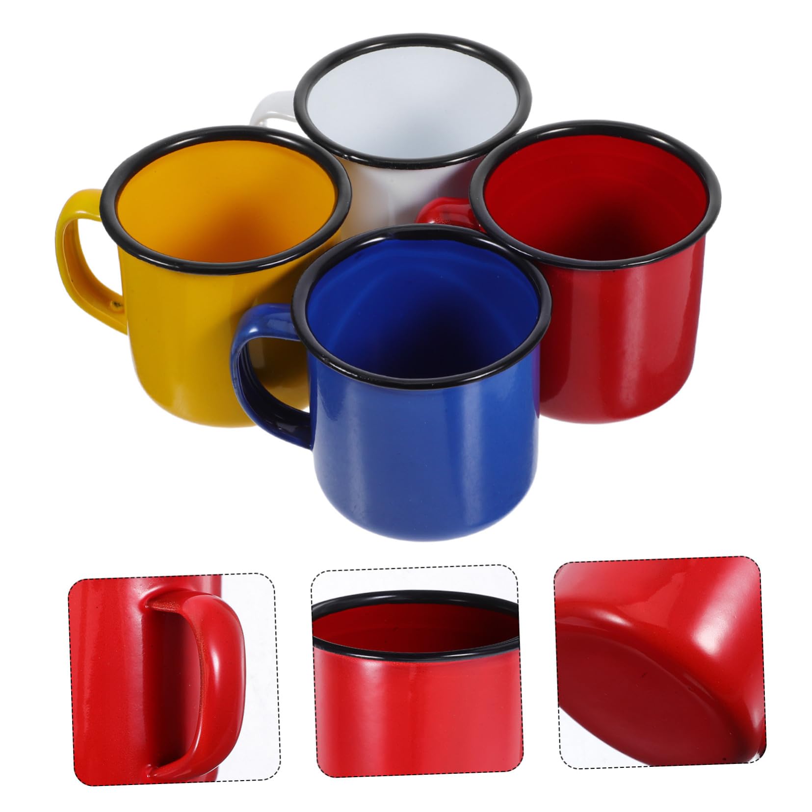 Gadpiparty Emaillierter Kaffee Teebecher im Vintage Stil