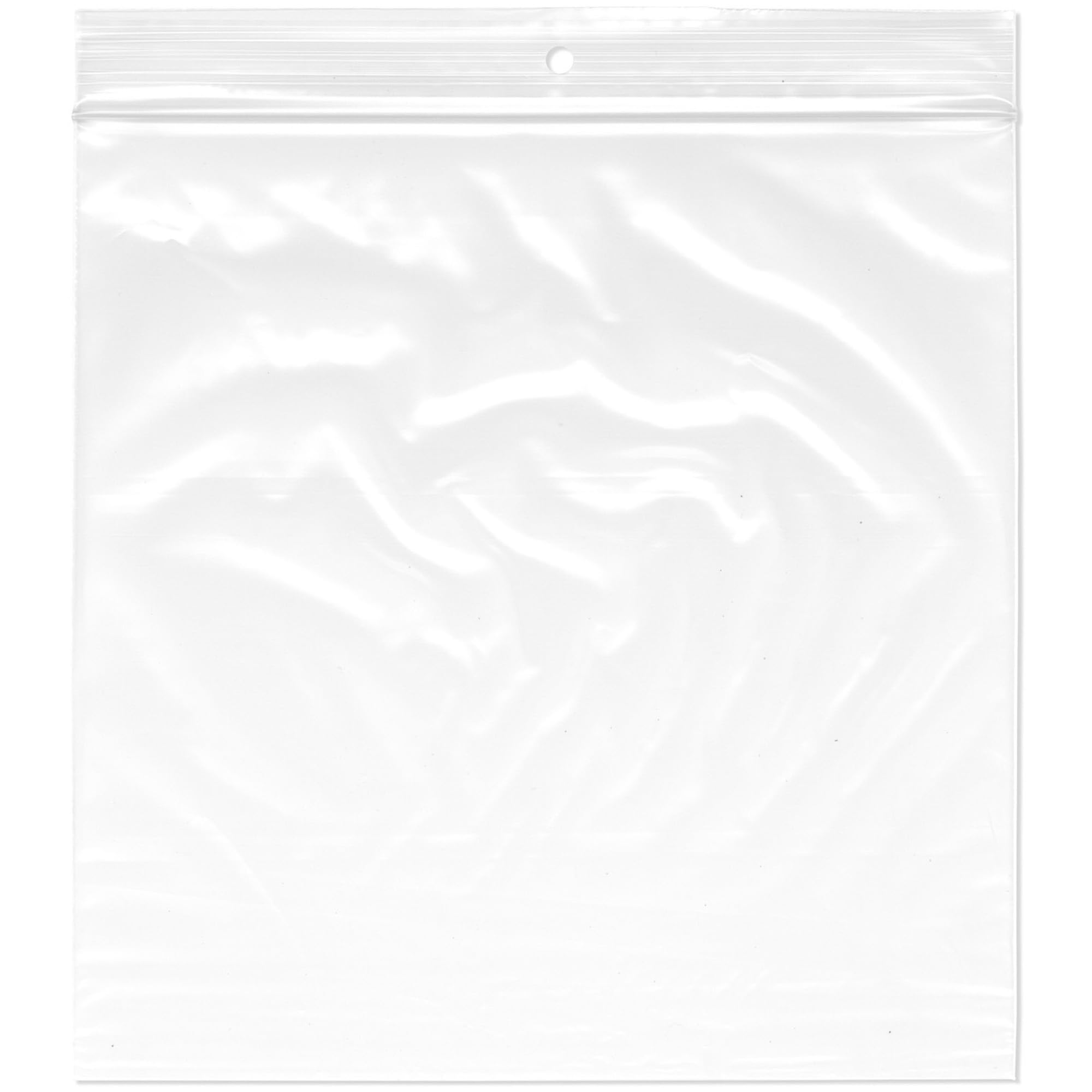 Plymor 8" x 8" (Pack of 200), 2 Mil with Hang-Hole Zipper Reclosable Plastic Bags