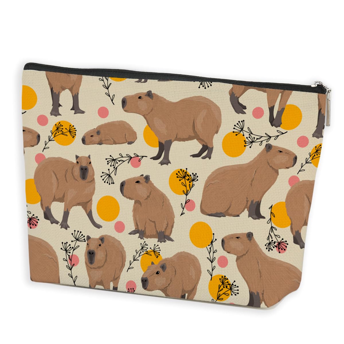 Azteoiz Cute Capybara Makeup Bag Capybara Gifts Cosmetic Bag Animal Lover Gifts for Women Girls Capybara Lovers Daughter Friends Sisters Capybara