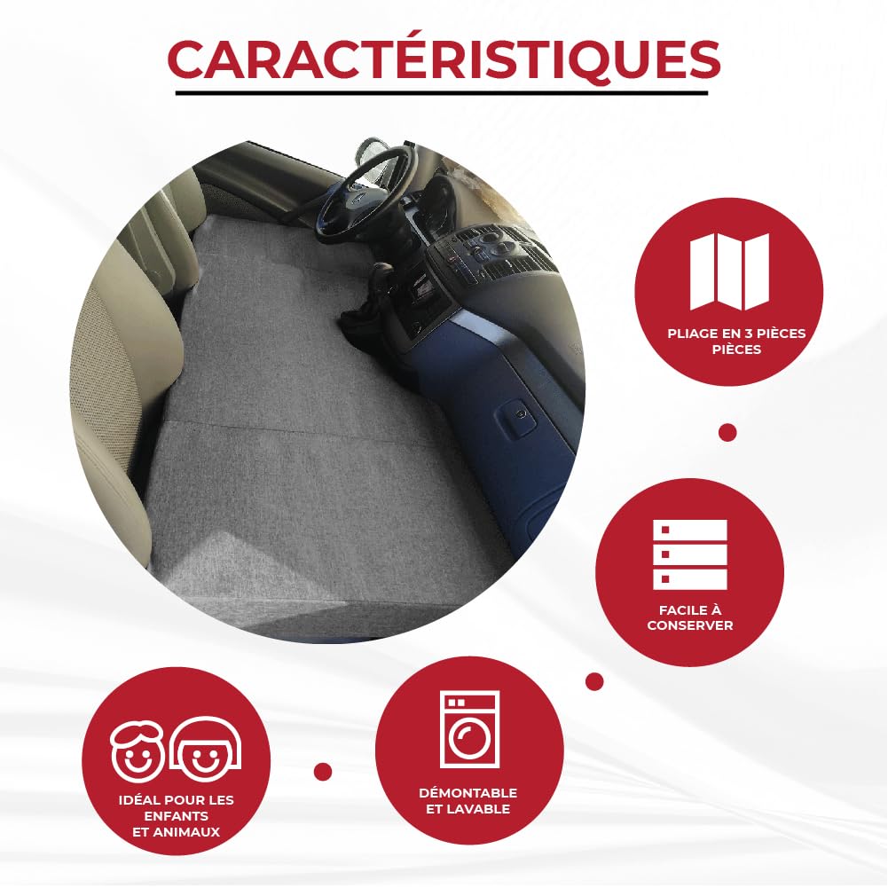 K'Foam Matelas Pliable pour lit Avant de Camping-Car Mercedes Viano, Couleur Grise (2003-2014) W639