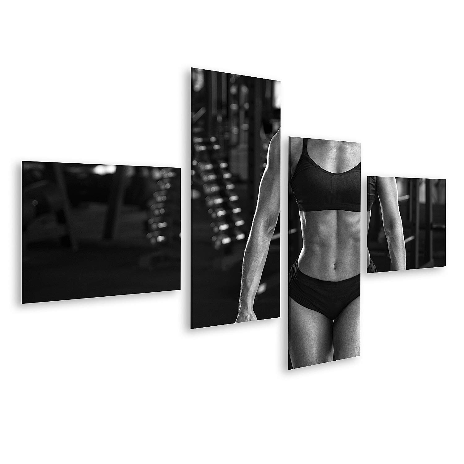islandburner Quadro su tela Sexy Fitness Donna Palestra Allenamento Ragazza Sportiva Quadri Stampe per soggiorno ufficio