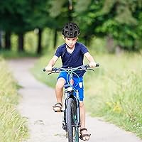 Vista 7 de Casco de bicicleta para niños, casco de bicicleta para niños y niñas de 8 años en adelante, con visera fresca, casco de bicicleta para niños, casco