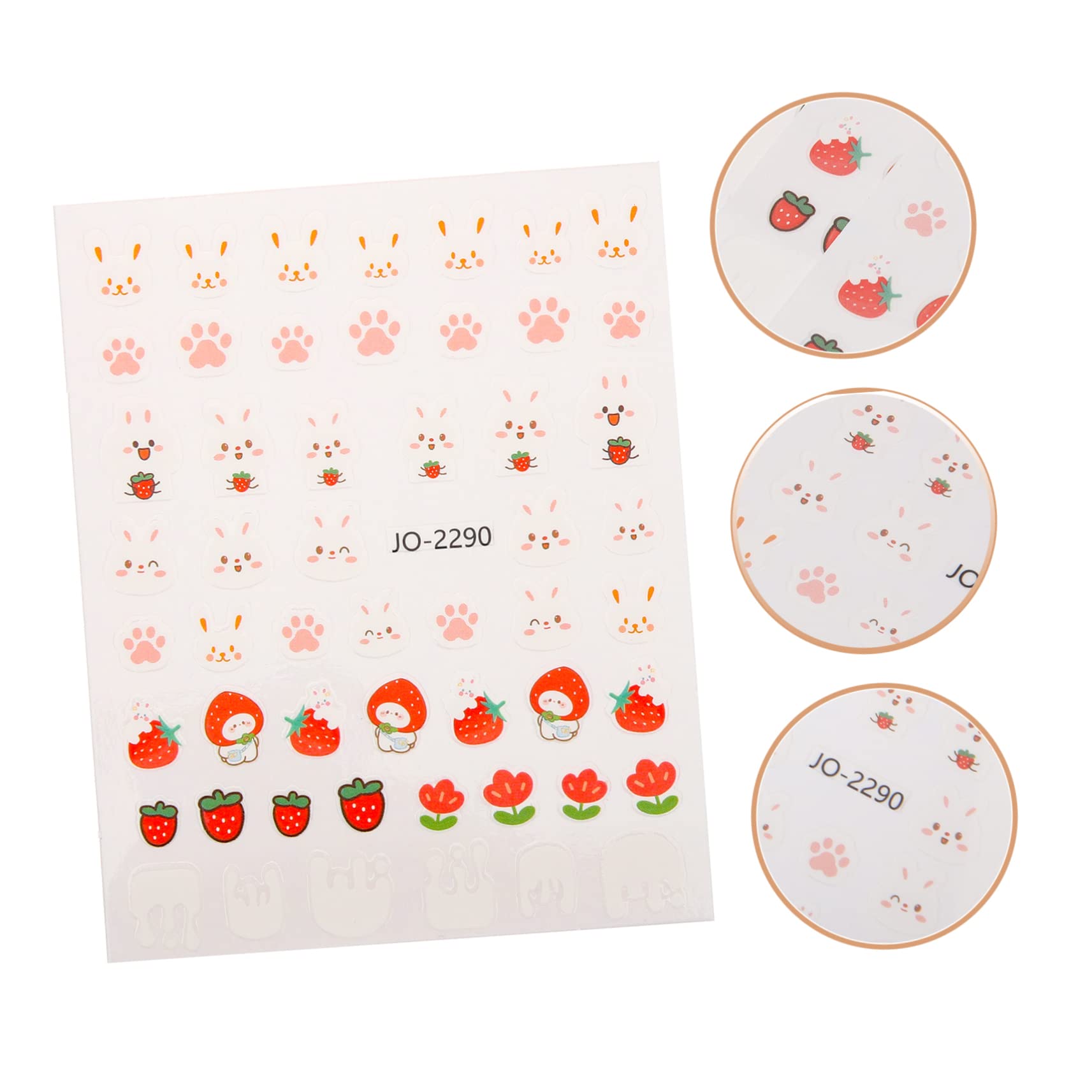 Healvian 50fogli Adesivi Per Unghie Con Coniglietti Da Stickers Pasquali Per Decorazioni Unghie Facili Da Applicare Materiali Sicuri e Leggeri Per Nail Art Perfetti Per Festività e