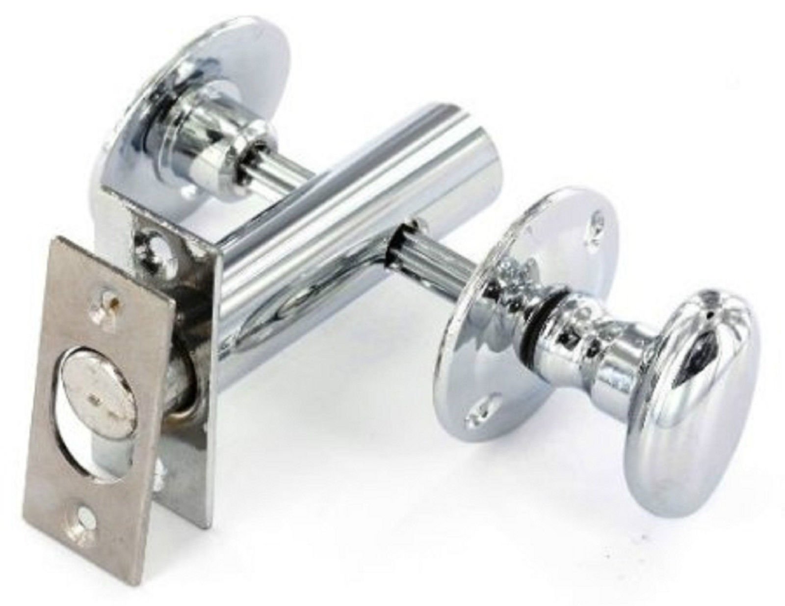 Witpoce Chrome - Bathroom Door Lock Toilet Privacy Thumbturn Security Bolt Emergency Coin Release