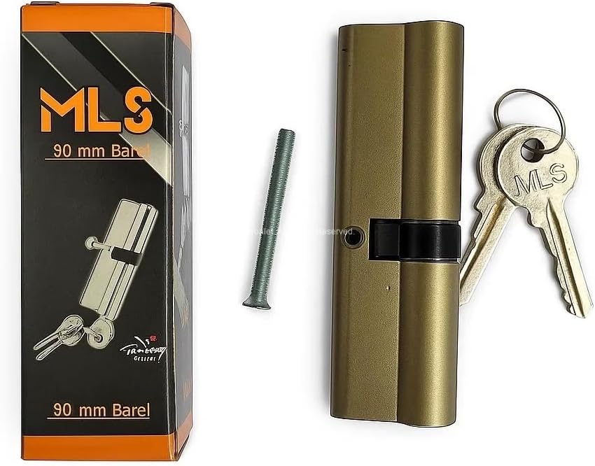 MLS Barel Kilit, PVC, Pimapen, Kap  Kilit G be i, Yedek Anahtarl , Euro Profil Silindir, Topuzsuz  ift Tarafl  Kullan m, Dayan kl  G vde, Sessiz Mekanizma, Kolay Montaj 90 mm