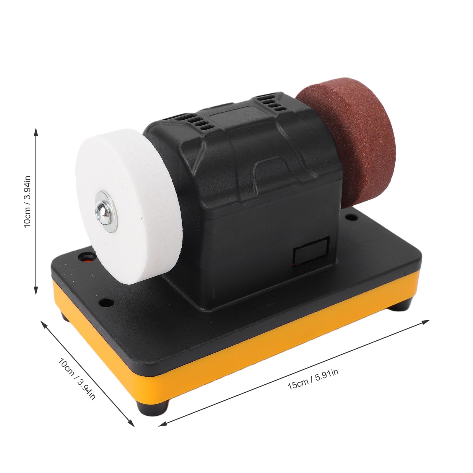 Asixxsix Mini Touret à Meuler, Affûteuse électrique de Table sans Fil à Vitesse Variable, 2000-6000 Tr Min, Batterie 20 V Compatible, for Affûtage D Outils et élimination