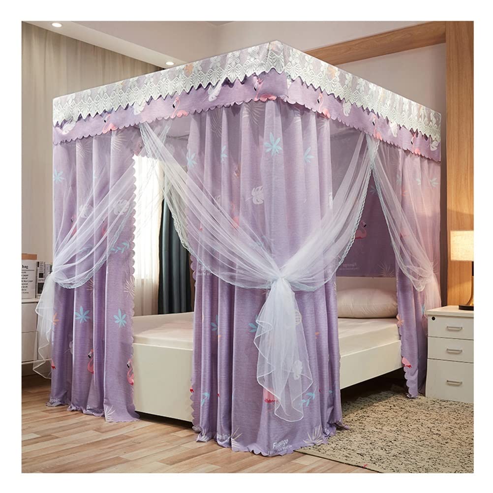 Moustiquaire de lit baldaquin violette pour décorer votre chambre
