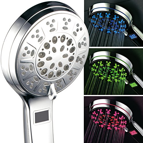 Regadera de mano LED Hotel Spa con pantalla de temperatura 4.25" miniatura 2