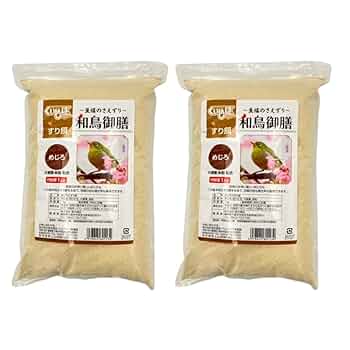 【リリカ】鳥の餌セット Amazon | 和鳥御膳 めじろ用 すり餌大根葉 魚粉配合 1kg×20袋
