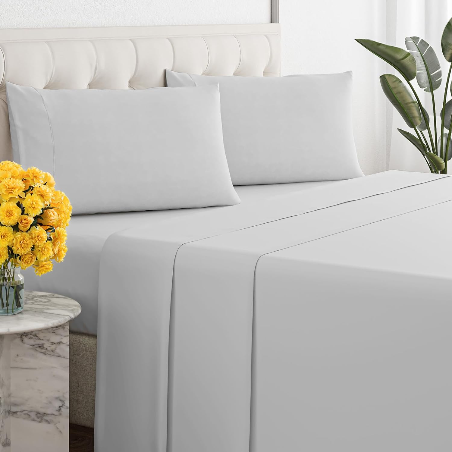 Sleepy Town Full Size Bed Sheets 4 Piece Full Sheet Set Extra Soft, Comfy