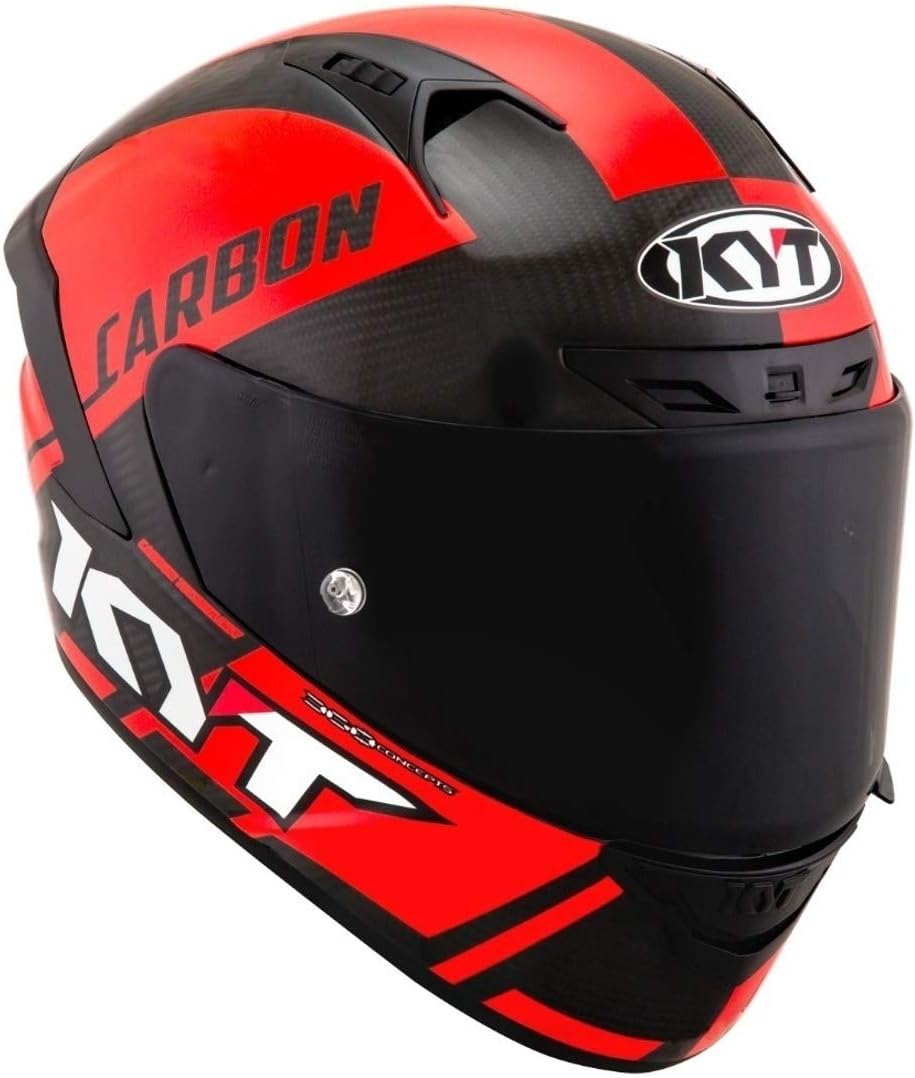 KYT NX Race Carbon Race-D Helmet Fluorescent Red - 2XL
