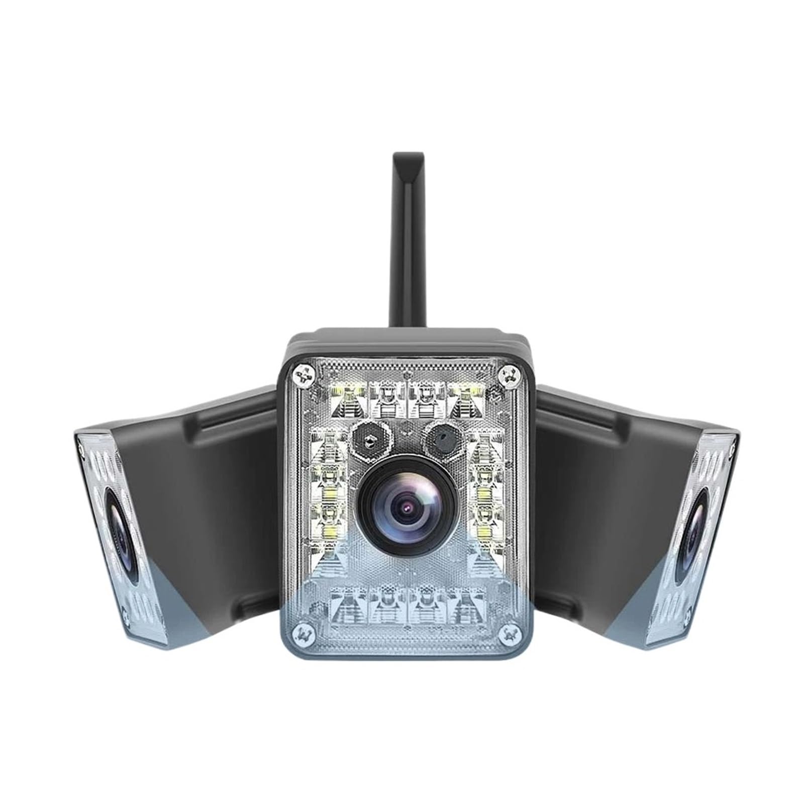 Telecamera di sicurezza esterna Telecamera PTZ da 9MP 5K a tre obiettivi con doppio schermo Ai Rilevamento umano Telecamere di sorveglianza CCTV esterne senza fili rilevamento automatico(9MP Camera)
