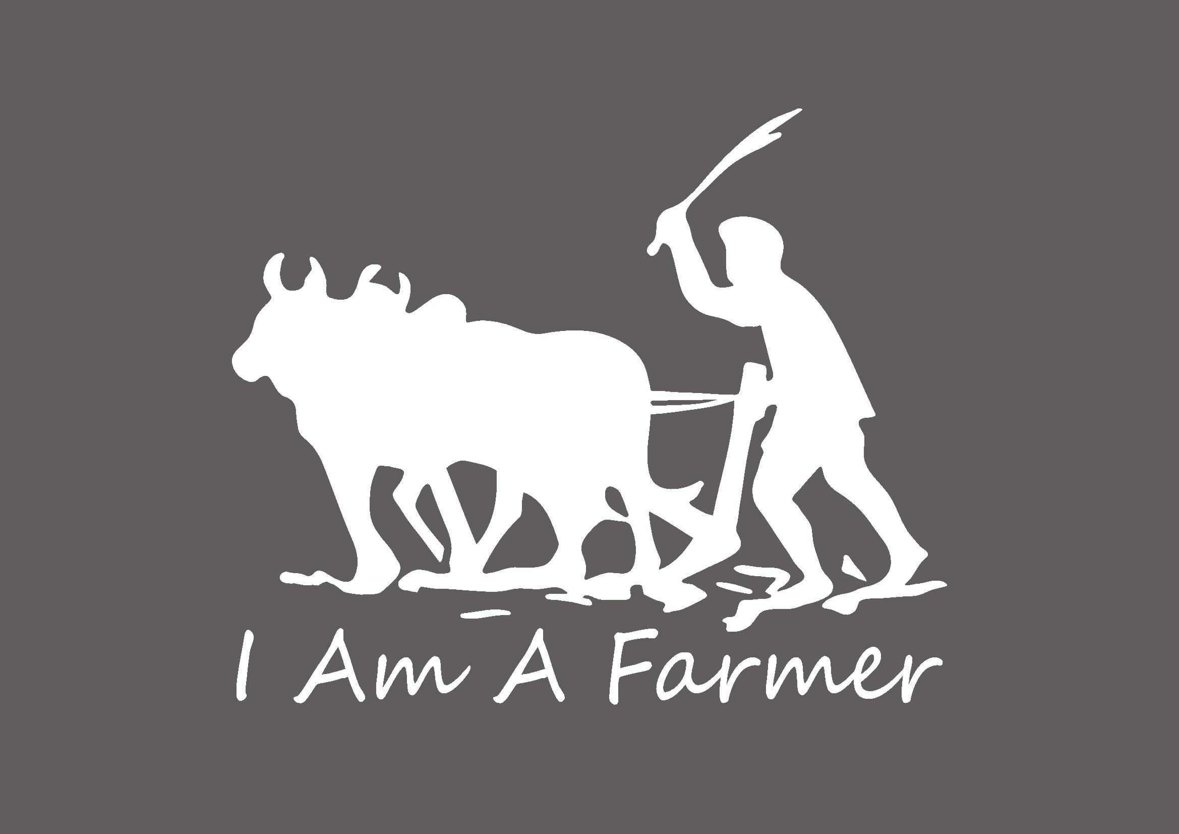 str stickers I Am A Farmer Symbol car and Bike Sticker (Size 18 X 15 cm) (White)-picture-17