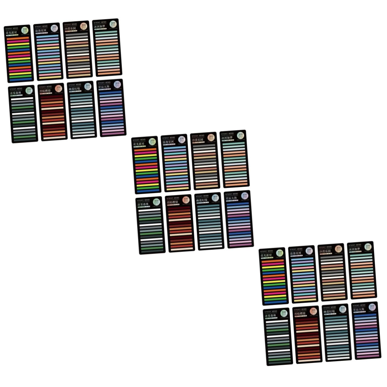 ARTIBETTER 3 Series Pegatinas Pestañas Adhesivas Claras Para Anotar Libros Marcadores De Página Coloridos Pegajosos Etiqueta De Suministros De Oficina Nota Adhesiva 8 Hojas*3