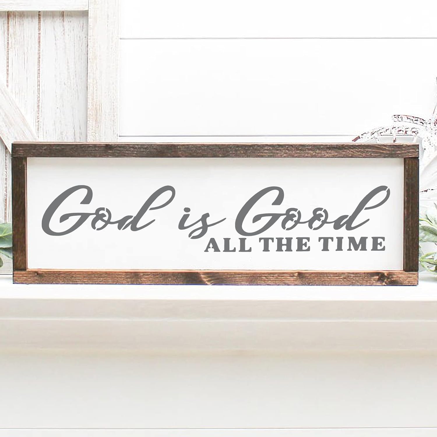 14PCS Christian Stencils Painting on Wood, Bible Sign Motivational Saying Faith God Fidence Be Still Reusable Painting Stencils DIY Farmhouse Wood Signs for Home Office Decor image 5