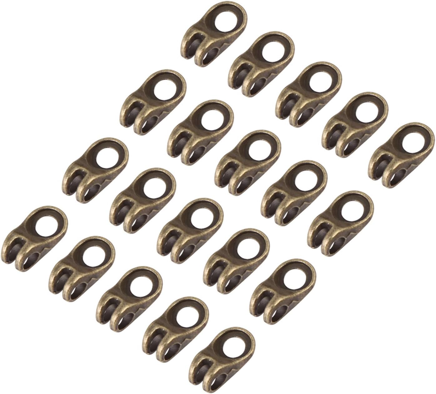 Yctze 20 Pack Heavy Duty Boot Lace Hooks, Eyelet Speed Hooks Walking Fastener Repair Kit with Rivets for Camping, Hiking and Climbing Accessories (Bronze Style)