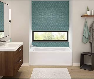 MAAX 105519-L-000-001 Exhibit Acrylic Left-Hand Bathtub 59.75-in L x 30-in W x 17.75-in H White