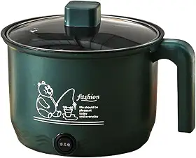 DimyFew Panela elétrica de arroz pequena para fazer sopa, multifuncional, portátil, 600W, para cozinhar macarrão, utensílios de cozinha para fritar sopa, Só Pote