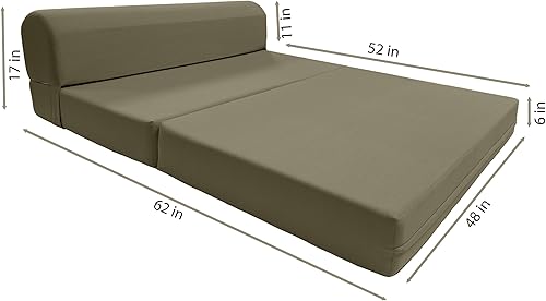 Miniatura 277 de Sofá cama plegable color gris de espuma, 6 pulgadas. Grosor x 32 pulgadas, ancho x 70 pulgadas. Cama de Invitados, cama plegable con espuma de alta
