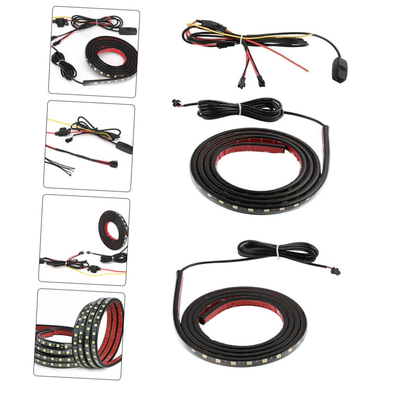 STOBAZA Striscia Luminosa per Cassone Pick-up 3 Pezzi, Luce Bilaterale per Camion, Accessorio Lampada Auto Compatibile per Guida Notturna e Illuminazione Cassone