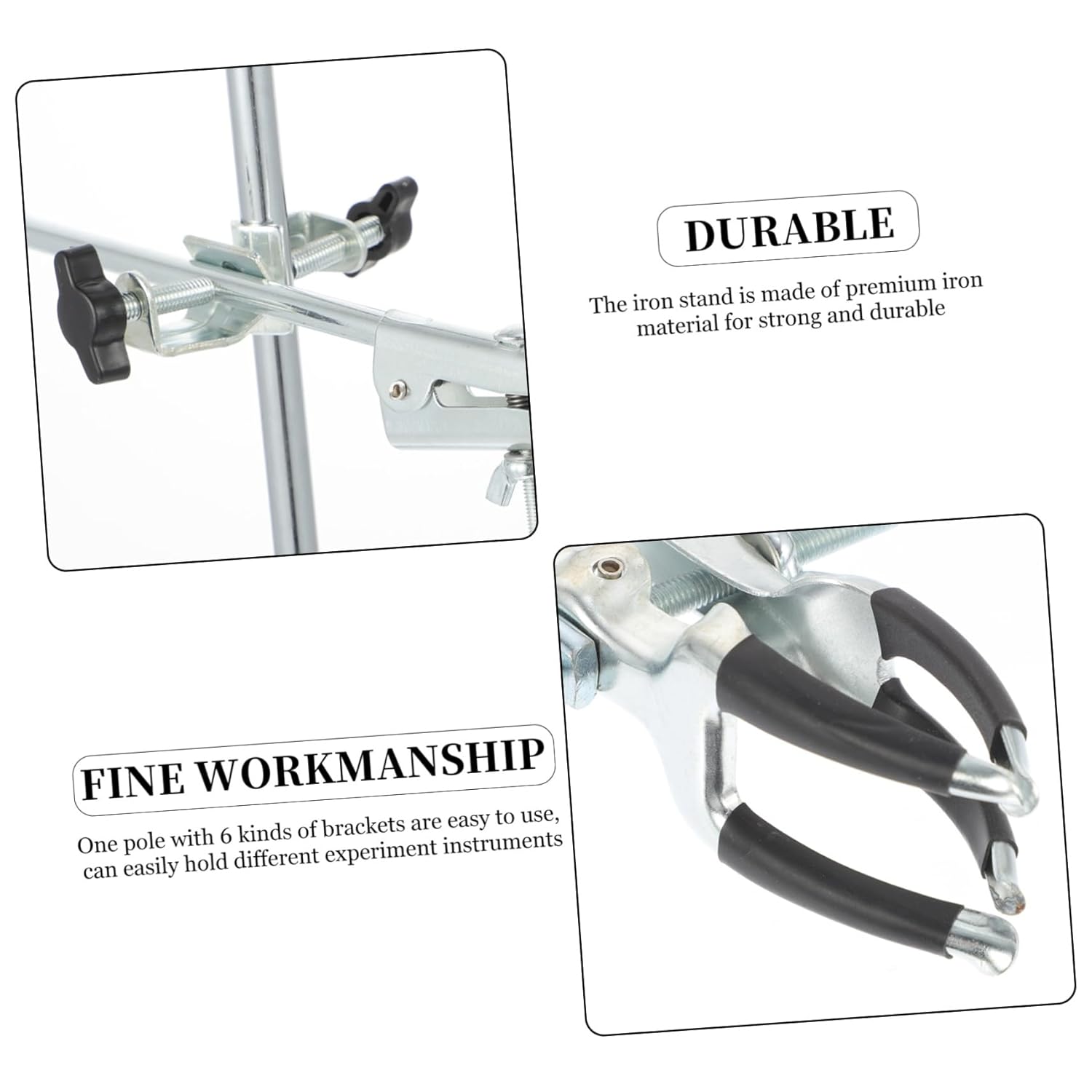 Lab Stand Iron Base Retort Stand Flask Clamp Metalware Chem Equipment Equipment for Beakers