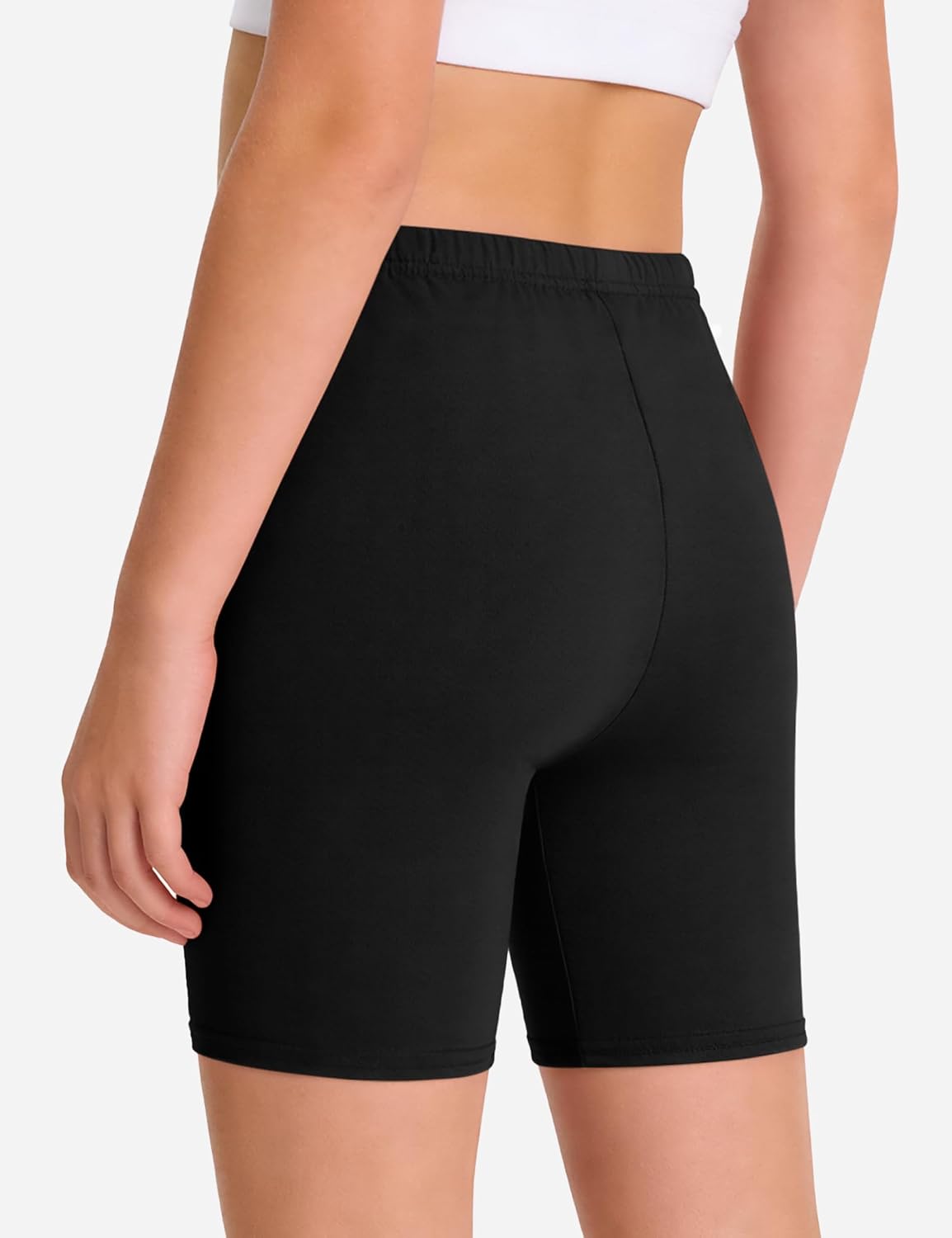 Somaibo 3 Pack Girls Bike Shorts Kids Cotton Cartwheel Athletic Gymnastics Shorts for Running Dance