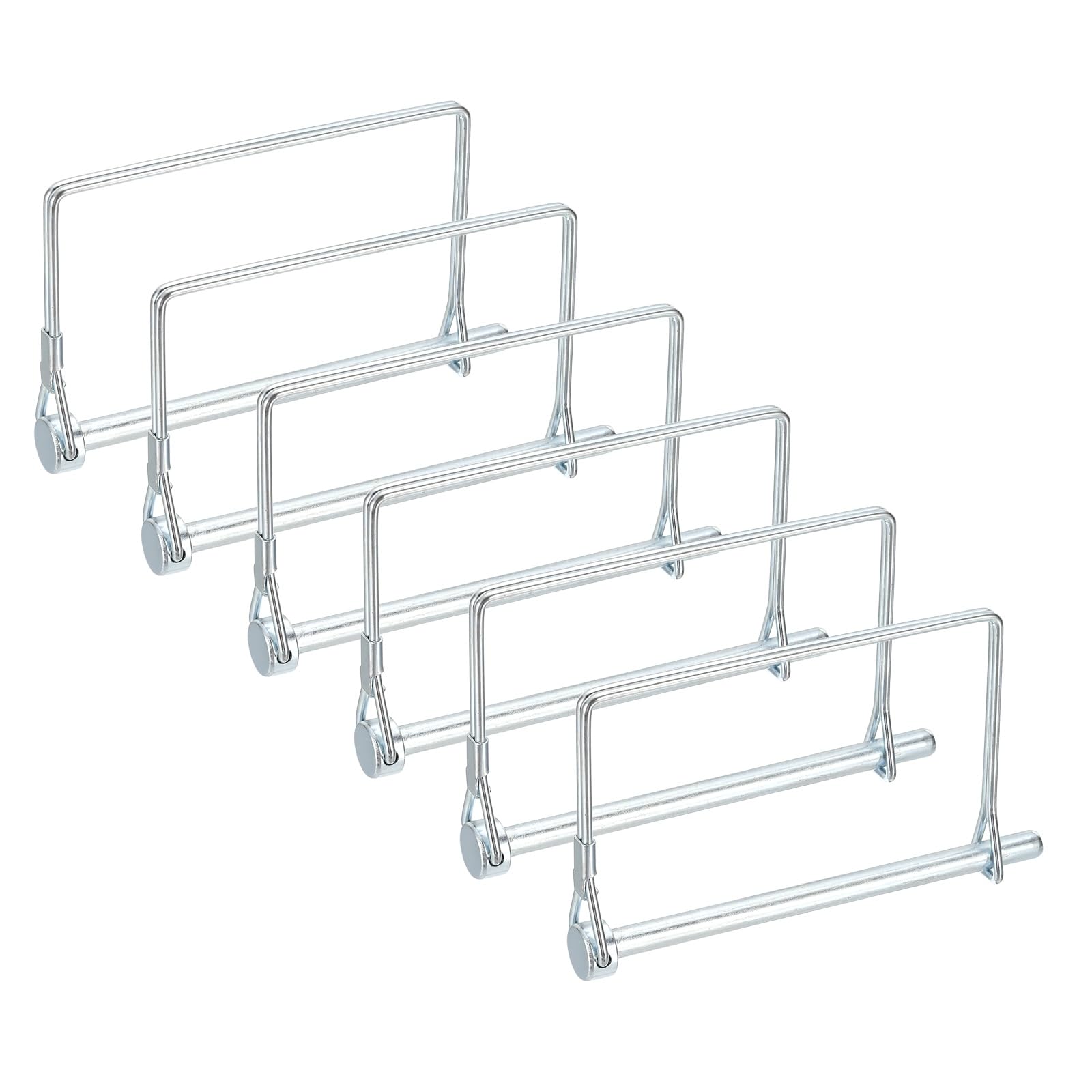 sourcing map 6 Pcs Trailer Coupler Pin (6.3mm x 100mm(D*L)) - Trailer Hitch Pin Coupler Square Safety Shaft Locking Pin for Farm Trailers Wagons Lawn Kayak Boat