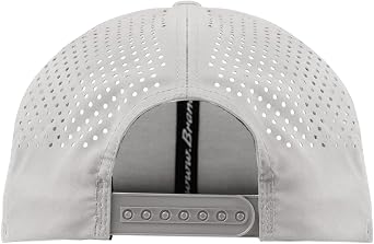 Branded Bills Old Glory Stealth PVC White Flat Performance Hat for Men | Golf Running