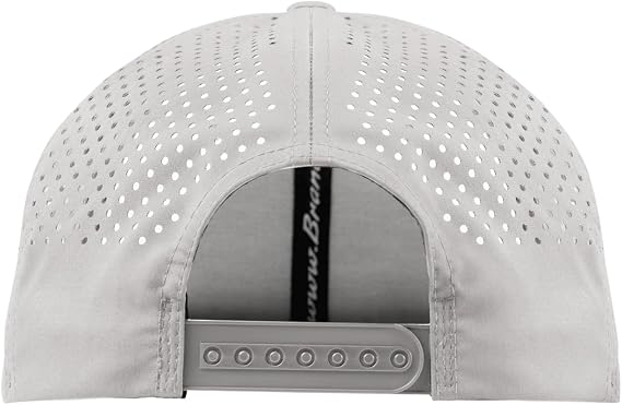 Branded Bills Old Glory Stealth PVC White Flat Performance Hat for Men | Golf Running