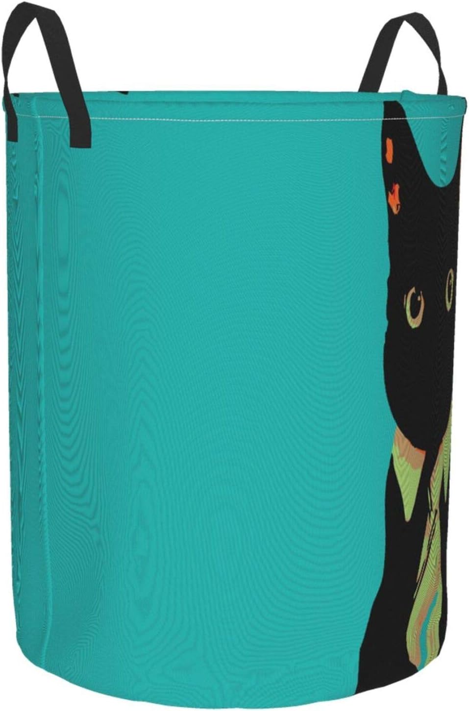 Kitten Round Laundry Basket, Home Organizer, Removable