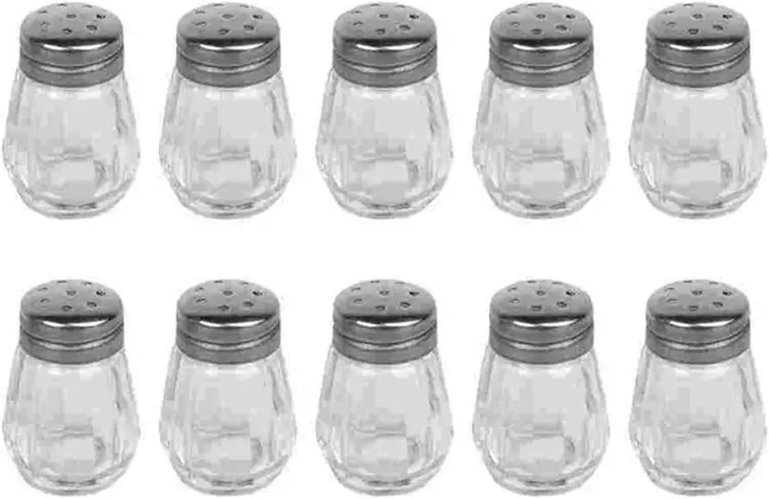 Small Salt and Pepper Shakers Mini Salt Shakers Kitchen Glass Condiment Bottles Pepper Bottles BBQ Seasoning Containers Coffee Bean Storage Container for Picnic And Camping
