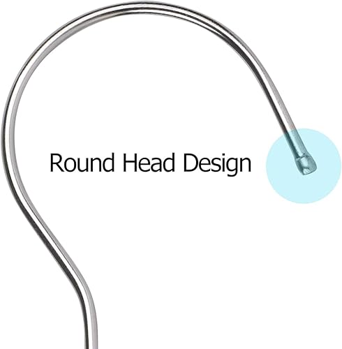 Miniatura 3 de KINJOEK Paquete de 50 perchas de alambre para ropa, 17.7 pulgadas de alambre de acero inoxidable para ropa seca y húmeda, ropa interior y pantalones