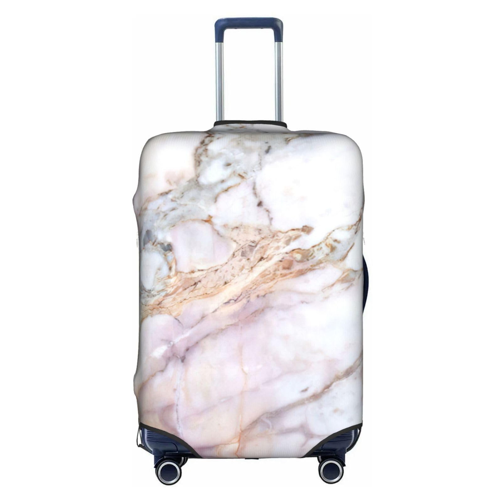 Housse de bagage marbre rose chic et extensible haute densité L - 8