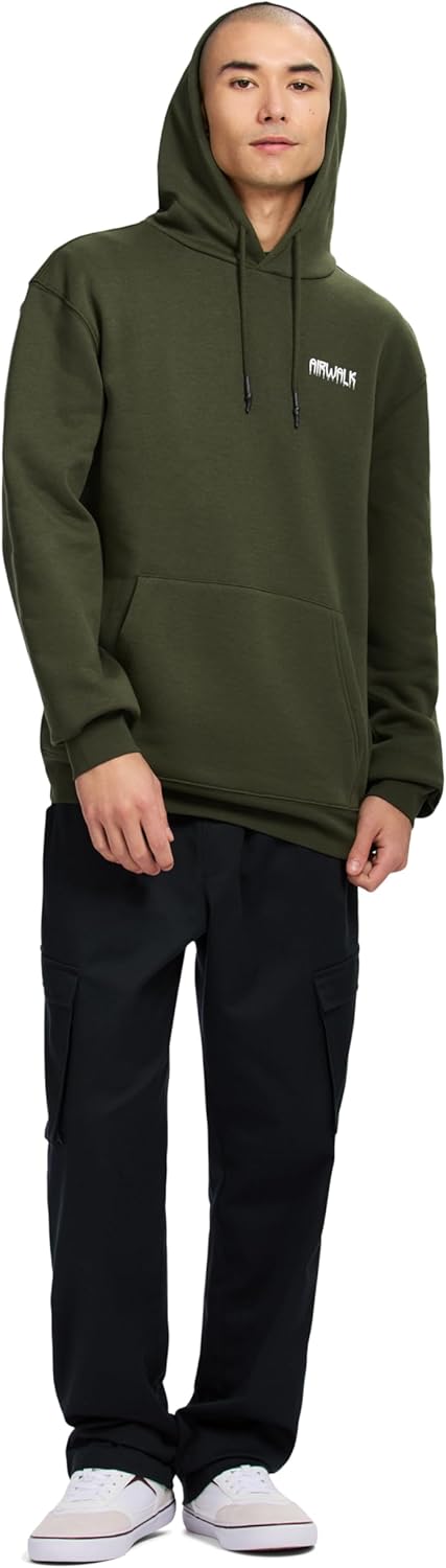 Airwalk mens Fleece Graphic Hoodie