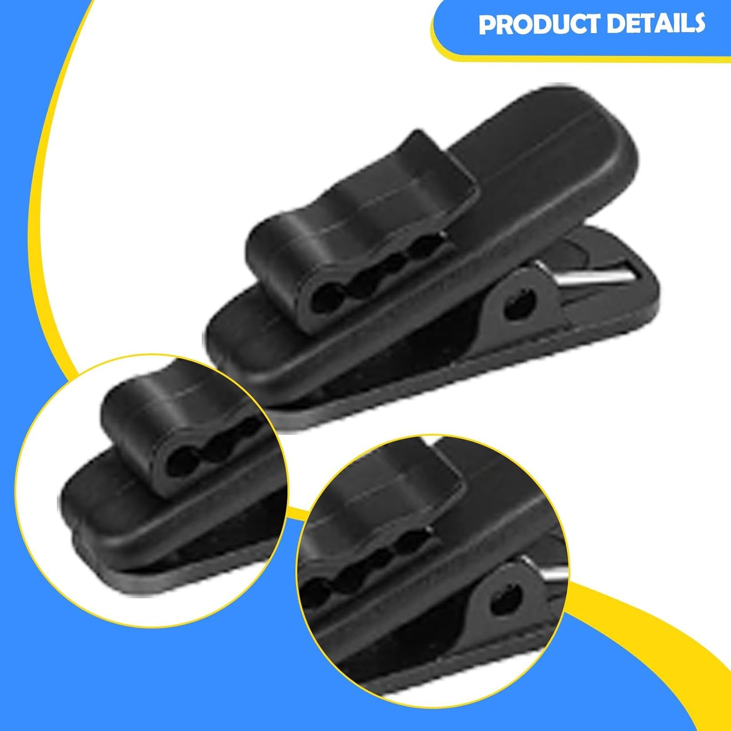 100 Pieces Headphone Wire Clip Earphone Cable Clothing Clip Rotate Earbud Clip Cord Fixing PP Material Suitable for Office Travel Home Use, Style C