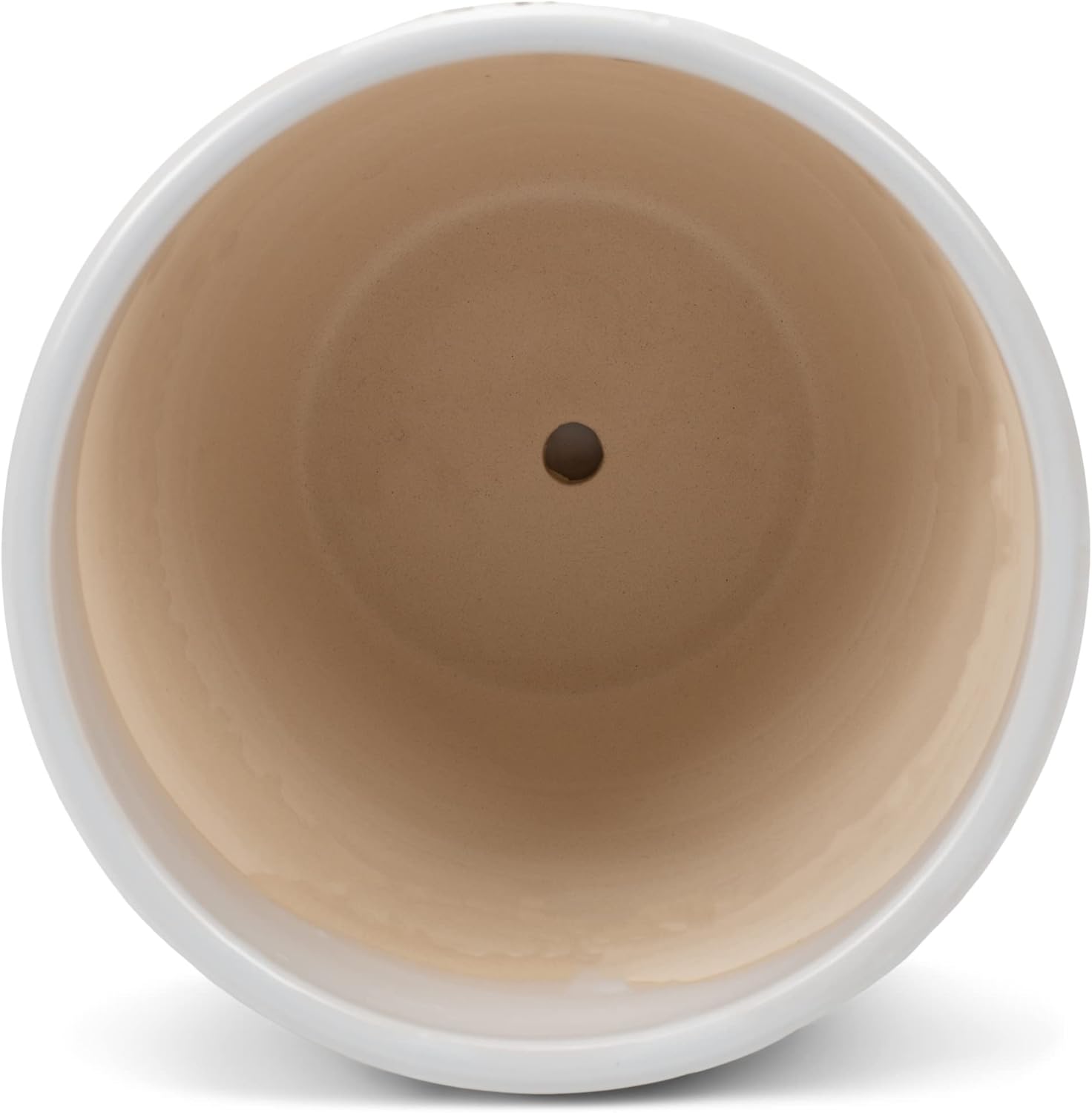 Napco White Black Sketched Faces 6 x 6 Ceramic Table Top Planter Pot with Saucer