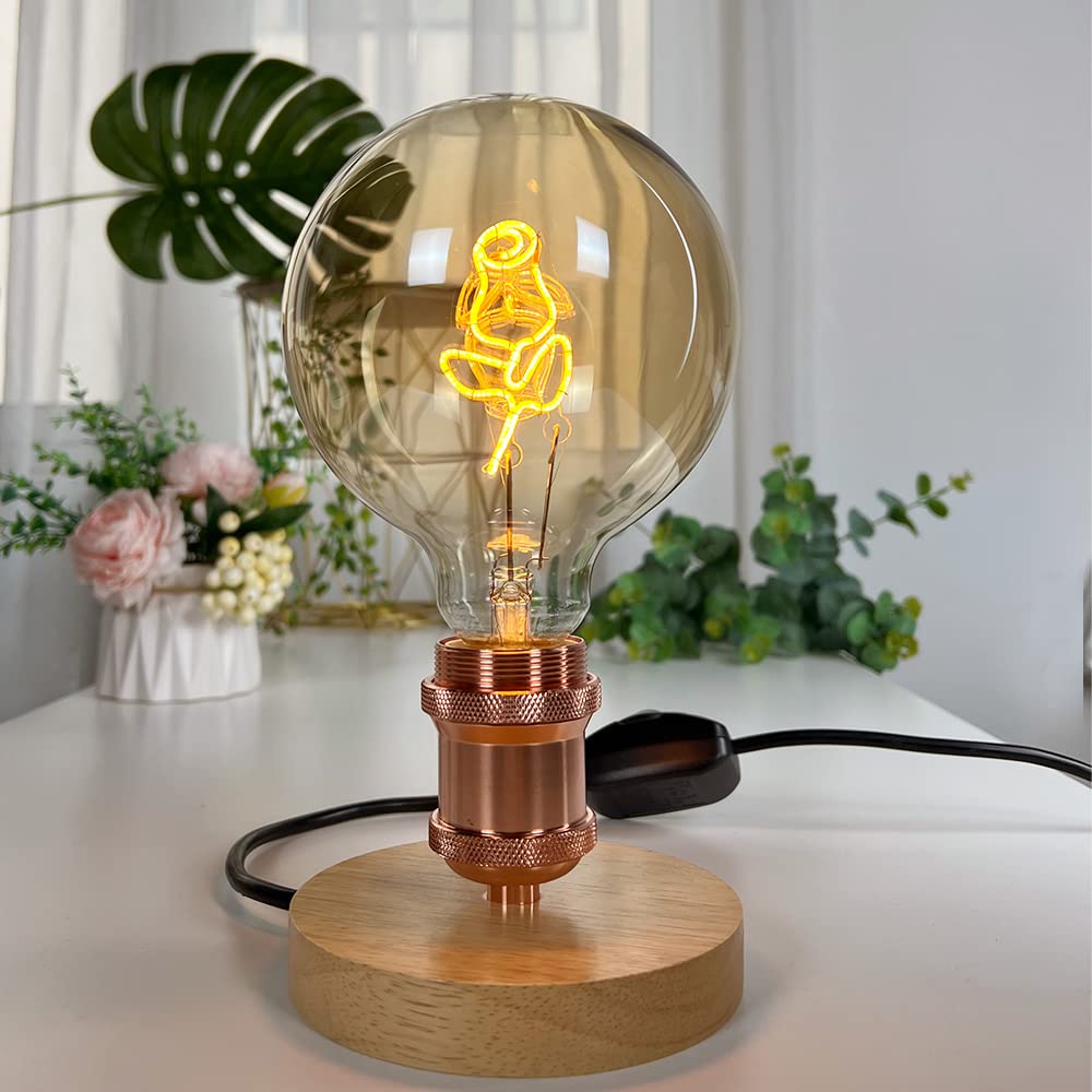 Ampoule LED G125 Alien Edison 4W (équivalent 25W) - 2000K, Dimmable, Culot E27, Verre Fumé, 220V